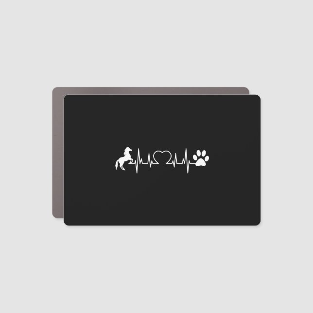 Equestrian Gifts For Girls Horse Cat And Dog Paw H Car Magnet (Front)