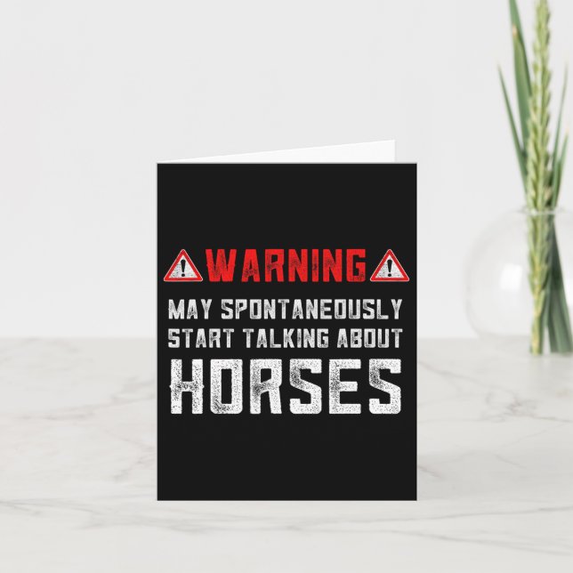 Equestrian Gifts Just A Girl Who Loves Horses Chin Card (Front)