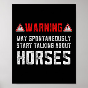 Equestrian Gifts Just A Girl Who Loves Horses Chin Poster