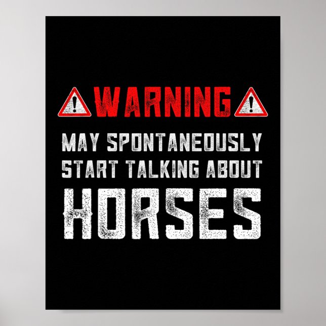Equestrian Gifts Just A Girl Who Loves Horses Chin Poster (Front)