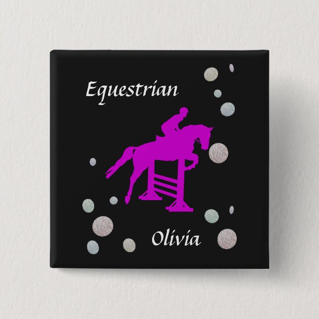 Equestrian Girls Button (Front)