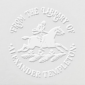 Equestrian Horse and Rider Library Book Name  Embosser
