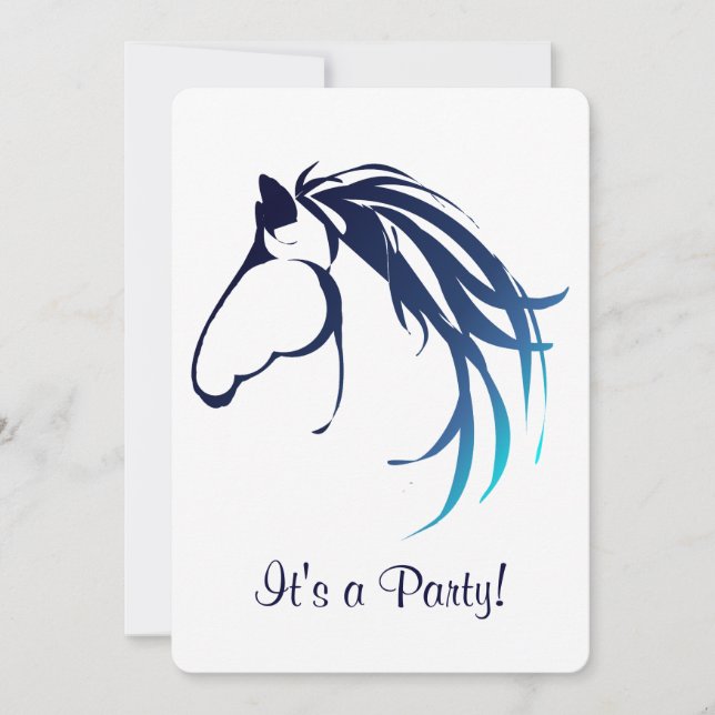 Equestrian Horse Birthday Party Custom Invite (Front)