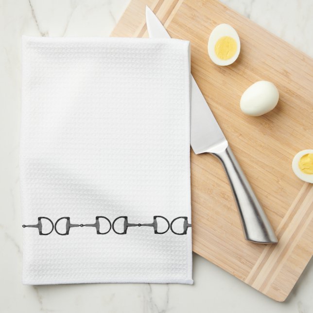 Equestrian Horse Bits Kitchen Towel (Quarter Fold)