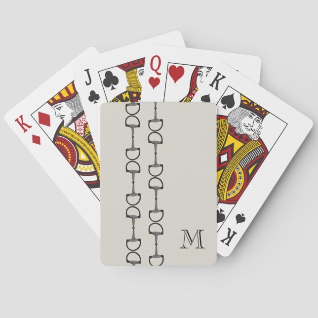 Equestrian Horse Bits Poker Cards (Back)