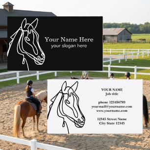 Equestrian horse company business card template