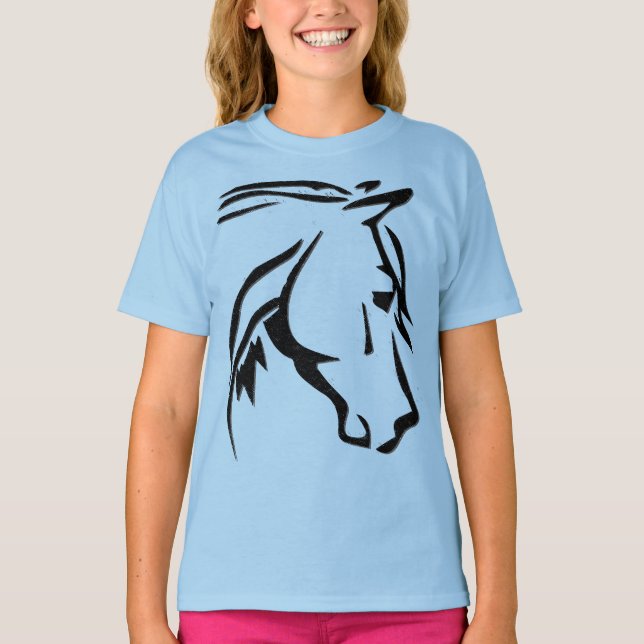 Equestrian - Horse Head - Horse riding T-Shirt (Front)
