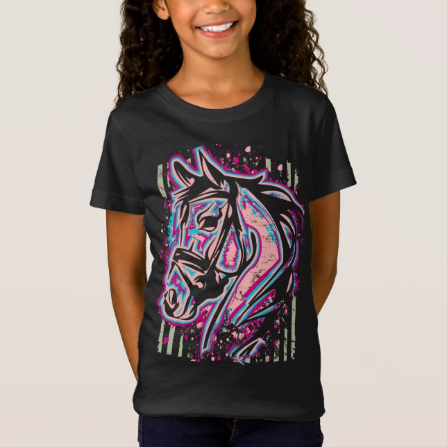 Equestrian - Horse Head - Horseback riding T-Shirt (Front)