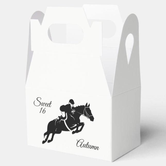 Equestrian Horse Jumper Birthday Favor Boxes (Opened)