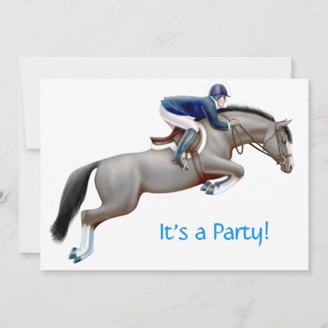 Equestrian Horse Jumper Invitation (Front)