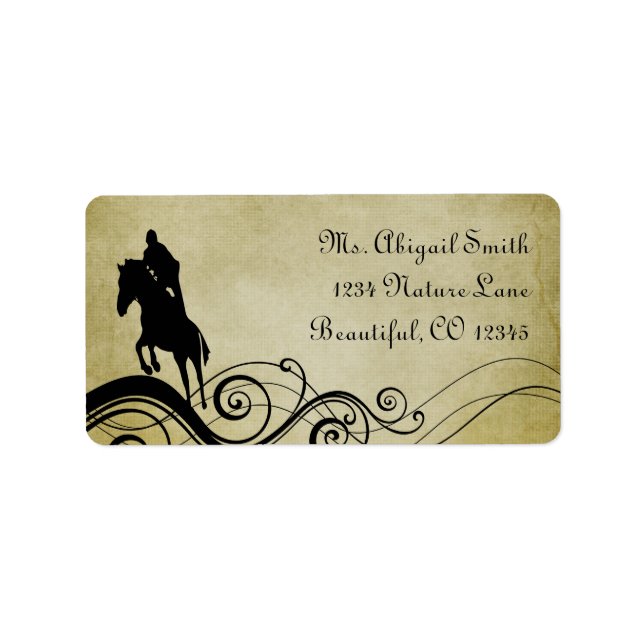 Equestrian Horse Jumping Address Label (Front)