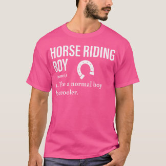 Equestrian Horse Riding Boy Noun Show Jumping Warm T-Shirt