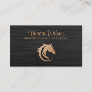 Equestrian Horse Riding Lesson Service Business Card