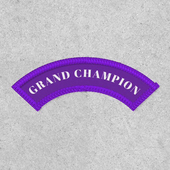 Equestrian Horse Show Grand Champion Purple Patch (Front)