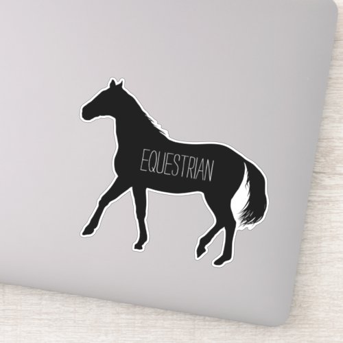 Equestrian Horse Silhouette Riding  Sticker