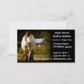Equestrian Horse Stables or Boarding Business Card (Front/Back)