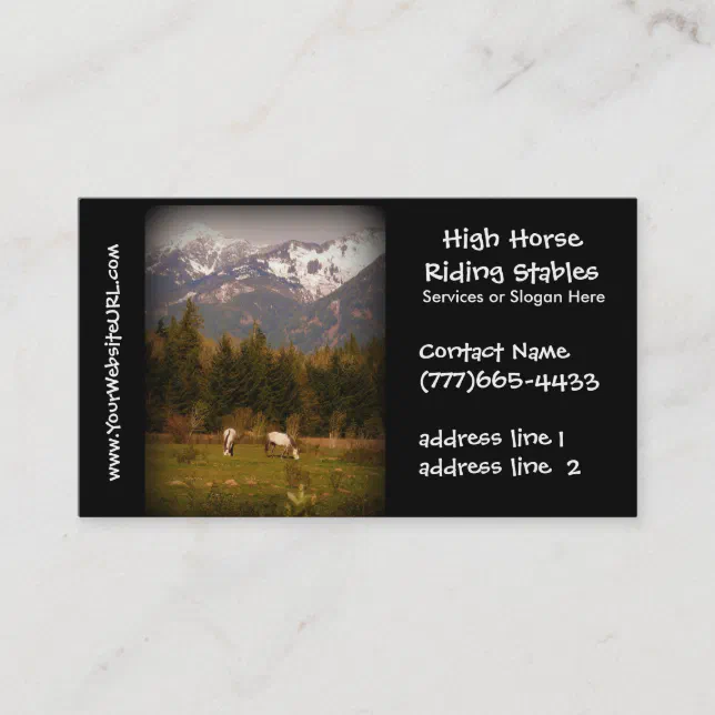 Equestrian Horse Stables or Boarding Business Card Zazzle