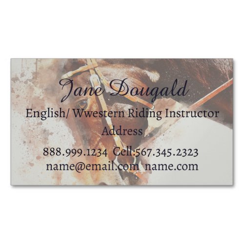 Equestrian Horse Trainer Training Business Card
