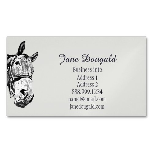 Equestrian Horse Trainer Training Coach  Business Card Magnet