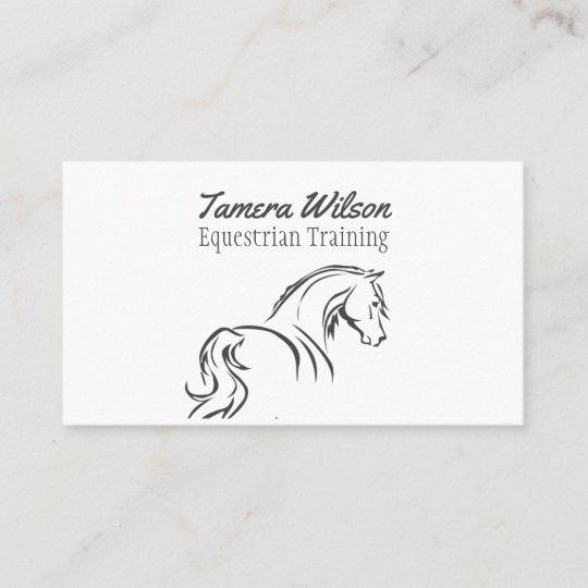 Equestrian Horse Training Service Business Card