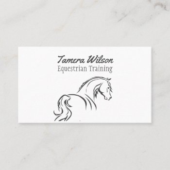 Equestrian Horse Training Service Business Card by tyraobryant at Zazzle