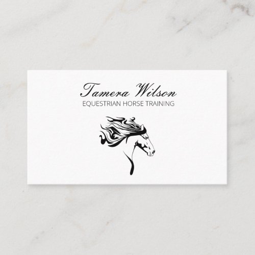Equestrian Horse Training Service Business Card