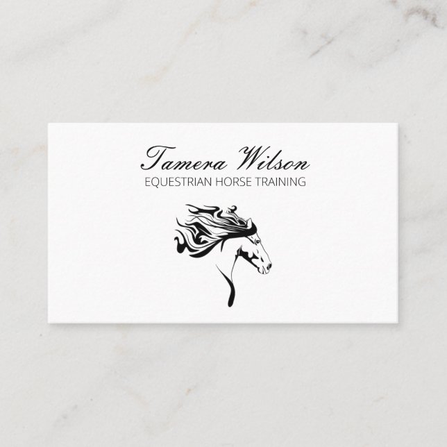 Equestrian Horse Training Service Business Card (Front)