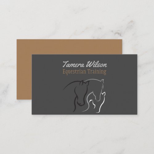 Equestrian Horse Training Service Business Card