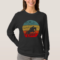 Equestrian Horse Vintage Retro Sunset Show Jumping T-Shirt