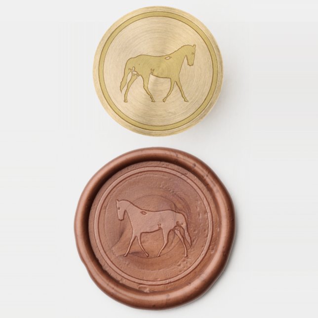 Equestrian horse wax seal stamp (Stamped)
