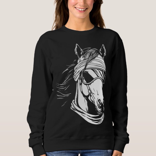 Equestrian  Horseback Horse Riding Sweatshirt (Front)
