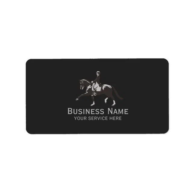 Equestrian Horseback Riding Elegant Horse Label | Zazzle
