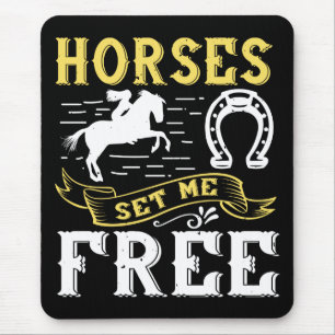 Equestrian Horseback Riding Farm Cute Horse Lover Mouse Pad