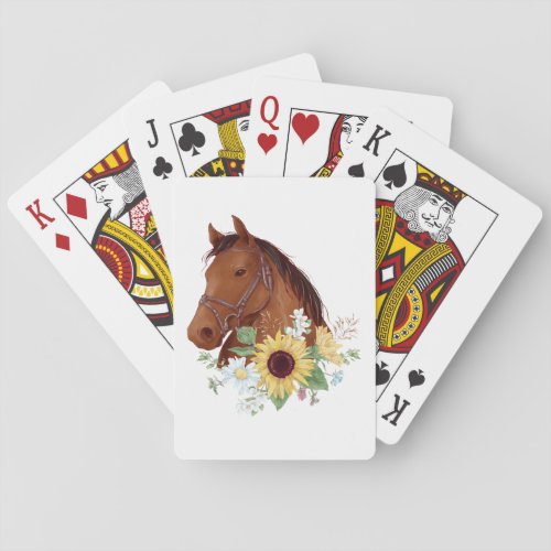 Equestrian Horseback Riding Gift Western Horse Poker Cards