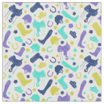 Equestrian Horseback Riding Themed Patterned Fabri Fabric