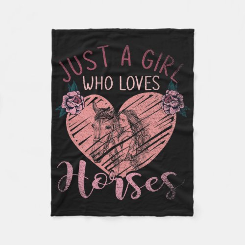 Equestrian Horseback Riding Women Girls Kids Horse Fleece Blanket