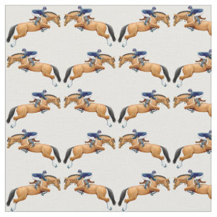 Equestrian Hunter Jumper Horse Fabric