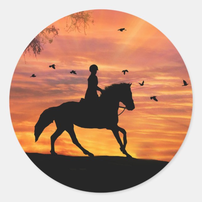 Equestrian Hunter Jumper Horseback Riding Stickers (Front)
