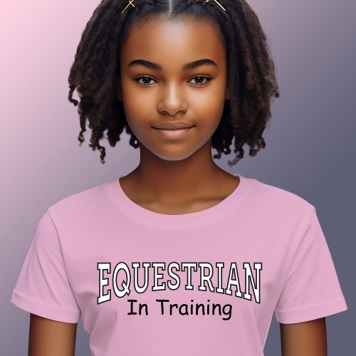 Equestrian in Training Girls Pink T_Shirt