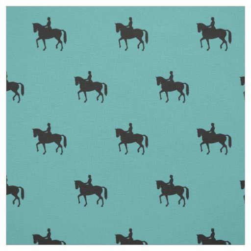 Equestrian Jade Dressage Printed by the Yard Fabric