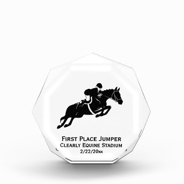 Equestrian Jump Acrylic Award (Front)