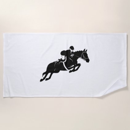 Equestrian Jumper Beach Towel