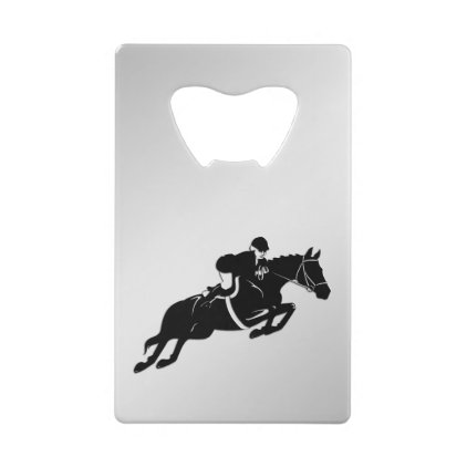 Equestrian Jumper Credit Card Bottle Opener