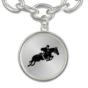 Equestrian Jumper Horse Charm Bracelet