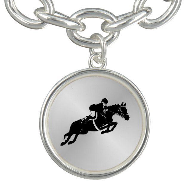 Equestrian Jumper Horse Charm Bracelet (Design)