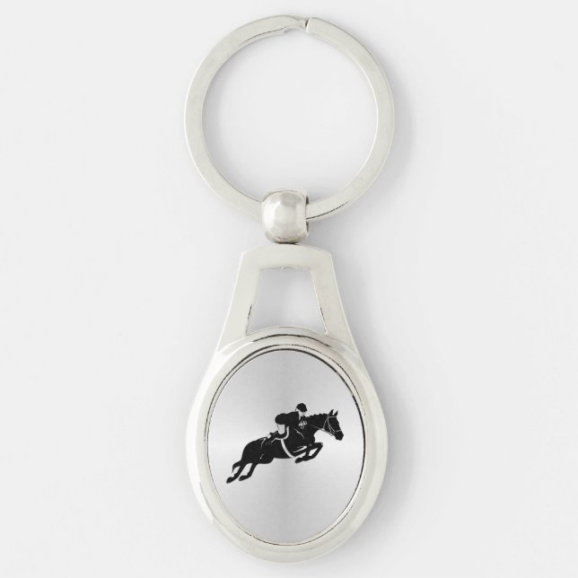 Equestrian Jumper Horse Keychain (Front)