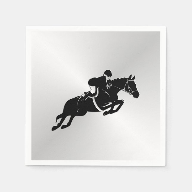 Equestrian Jumper Horse Paper Napkins (Front)