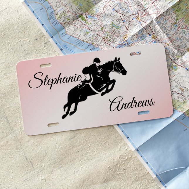 Equestrian Jumper License Plate (In Situ)