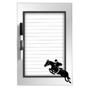 Equestrian Jumper Lined Dry Erase Board