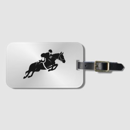 Equestrian Jumper Luggage Tag